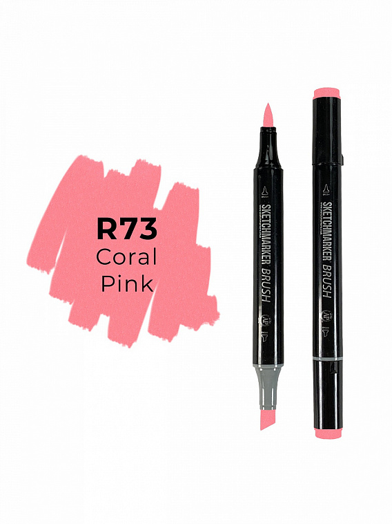 Маркер двухсторонний на спиртовой основе Sketchmarker Brush Цвет Розовый корал 606x758