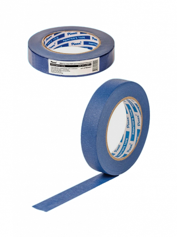 Лента малярная маскирующая Pinax 24 мм х 50 м 606x758