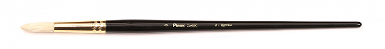 Кисть щетина №8 круглая Pinax "Classic 111" длинная ручка  606x758