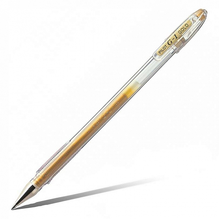 Ручка гелевая Pilot 0,7 мм, золотая