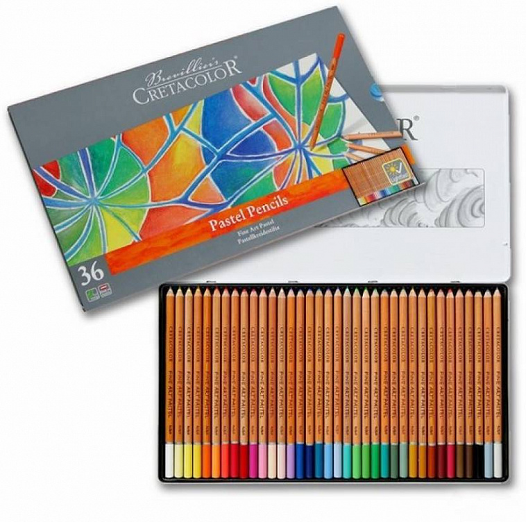 Набор карандашей пастельных Cretacolor "Fine Art Pastel" 36 шт в металлической коробке 