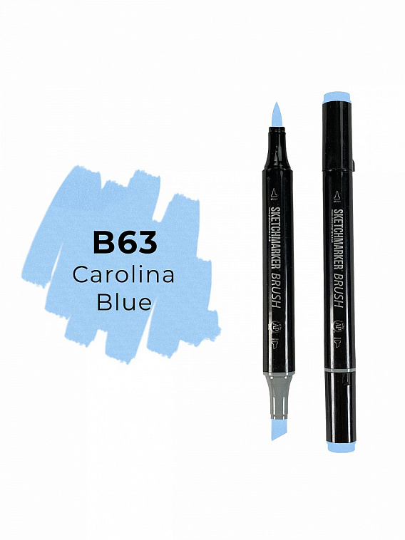 Маркер двухсторонний на спиртовой основе Sketchmarker Brush Цвет Синяя Каролина 606x758