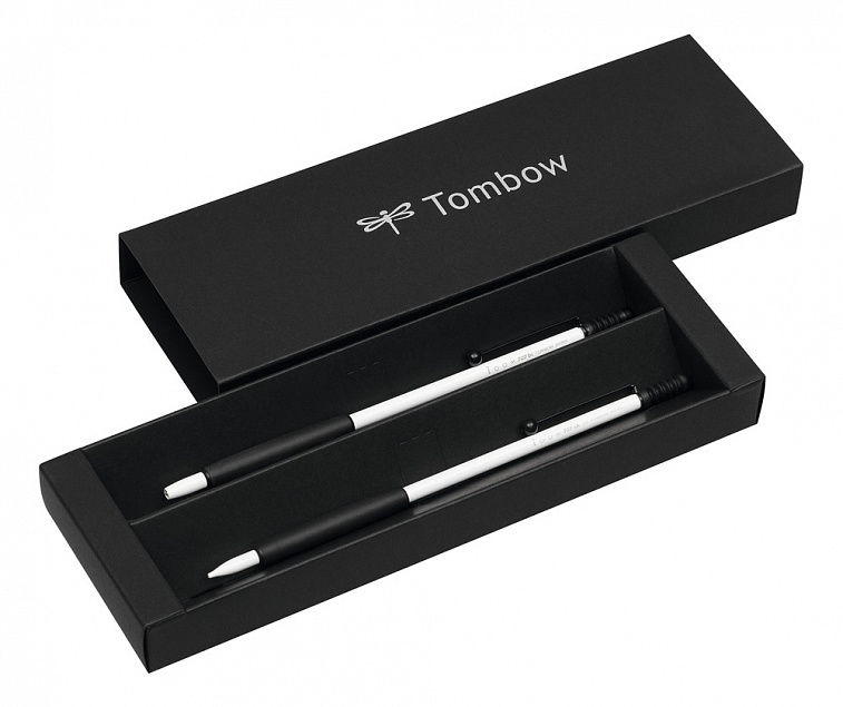 Ручка шариковая + механический карандаш Tombow ZOOM 707  корпус черно-белый