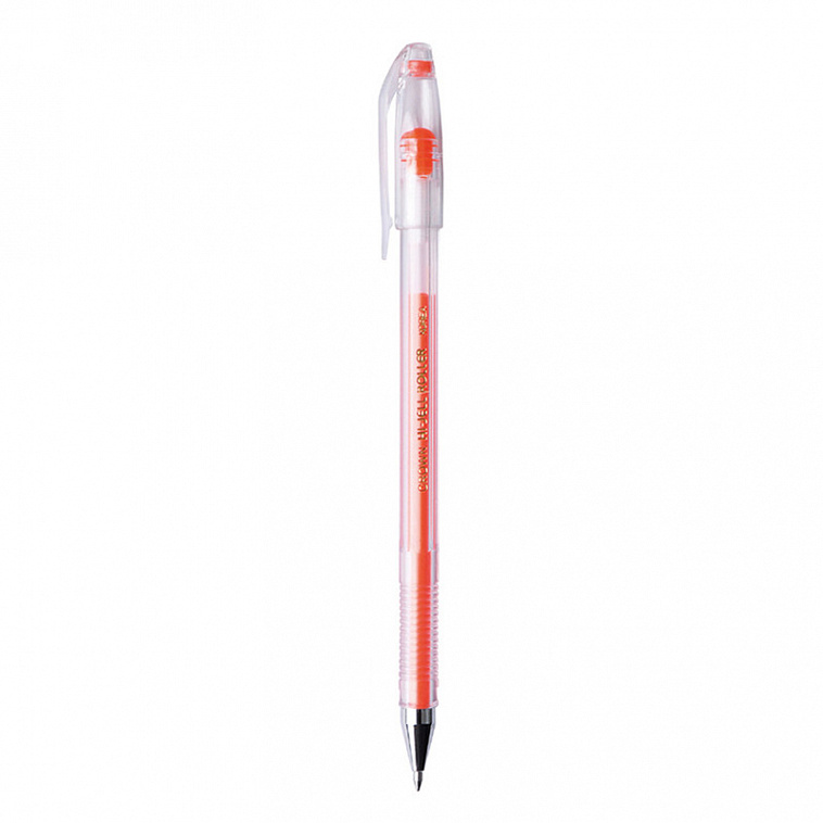 Ручка гелевая Crown HJR-500GSM 0,7 мм металлик Оранжевая 606x758