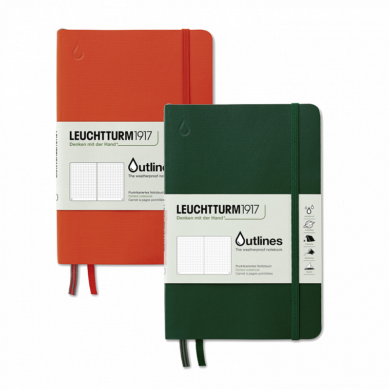 Записная книжка в точку Leuchtturm Outlines B6 89 стр., 150 г, мягкая обложка