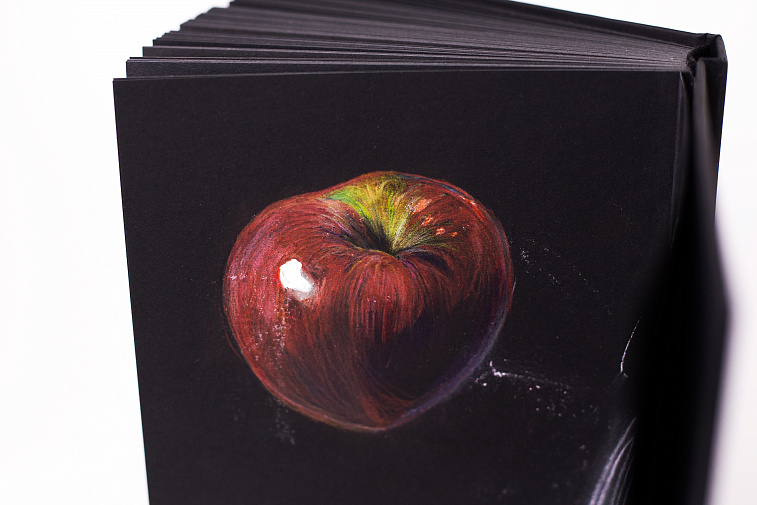 Папка с бумагой для сухих техник Малевичъ "Graf'Art black" А4 25 л 150 г, черная бумага 606x758