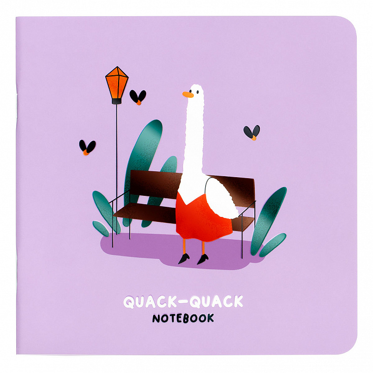 Записная книжка MESHU "Quack-Quack" 170*170 мм 40 л, soft-touch ламинация, без линовки 606x758