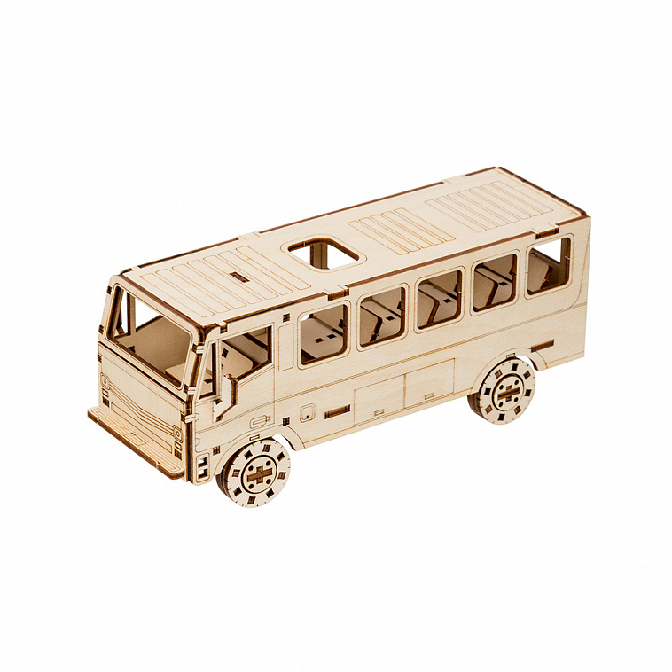 ♦Сборная модель из фанеры REZARK "3D Пазл. Автобус"
