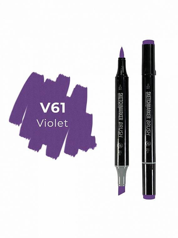Маркер двухсторонний на спиртовой основе Sketchmarker Brush Цвет Фиолетовый 606x758
