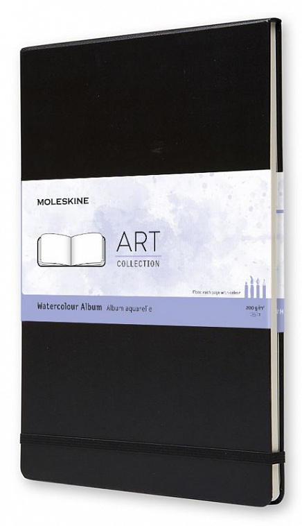 Блокнот для акварели Moleskine "Folio" А4, обложка черная 