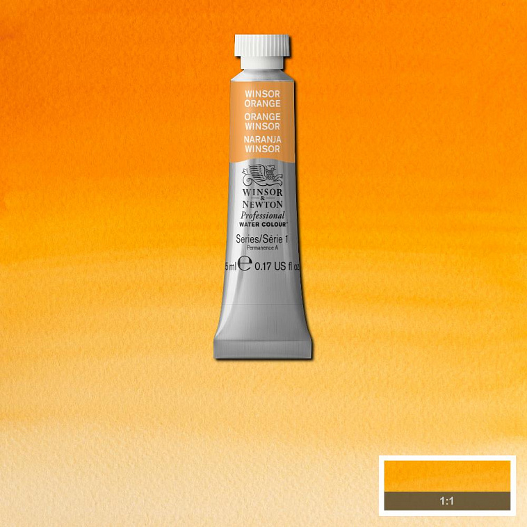 Акварель Winsor&Newton "Professional" в тюбике 5 мл Винзор оранжевый W&N-0102724 - купить в Москве по цене 948 руб в интернет-магазине Красный карандаш