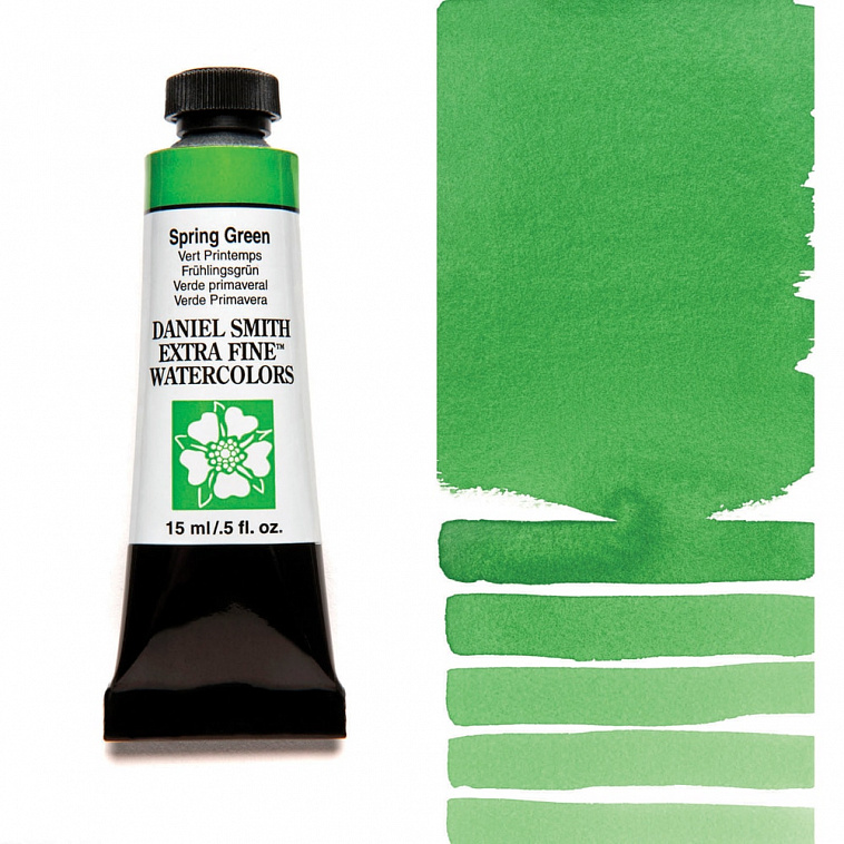 Акварель Daniel Smith в тубе 15 мл Зеленая весна/Spring Green (PY 53, PG 36, PY 151) 606x758