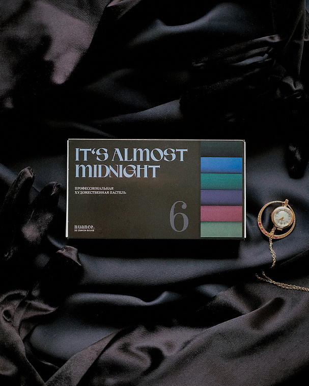 Набор пастели сухой nuance., It’s Almost Midnight, 6 шт (темные тона) 606x758