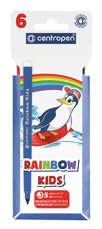 Набор фломастеров Centropen "RAINBOW KIDS PA" 6 цв 606x758