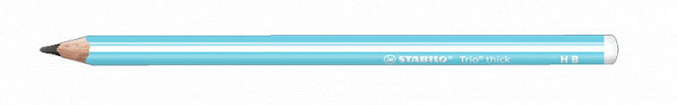 Карандаш чернографитный Stabilo "Trio" HB, корпус голубой 606x758