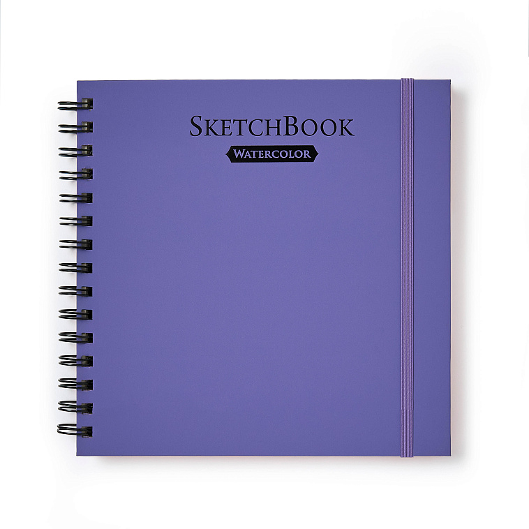 Скетчбук для акварели на спирали Малевичъ "Monet" 20х20 см 20 л 300 г, мелкое зерно 606x758