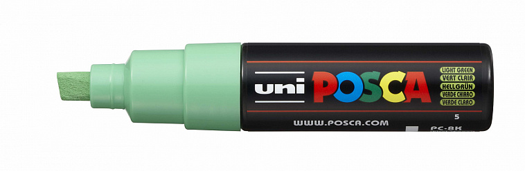 Маркер UNI "POSCA" PC-8K, до 8,0 мм, наконечник скошенный, цвет салатовый 606x758