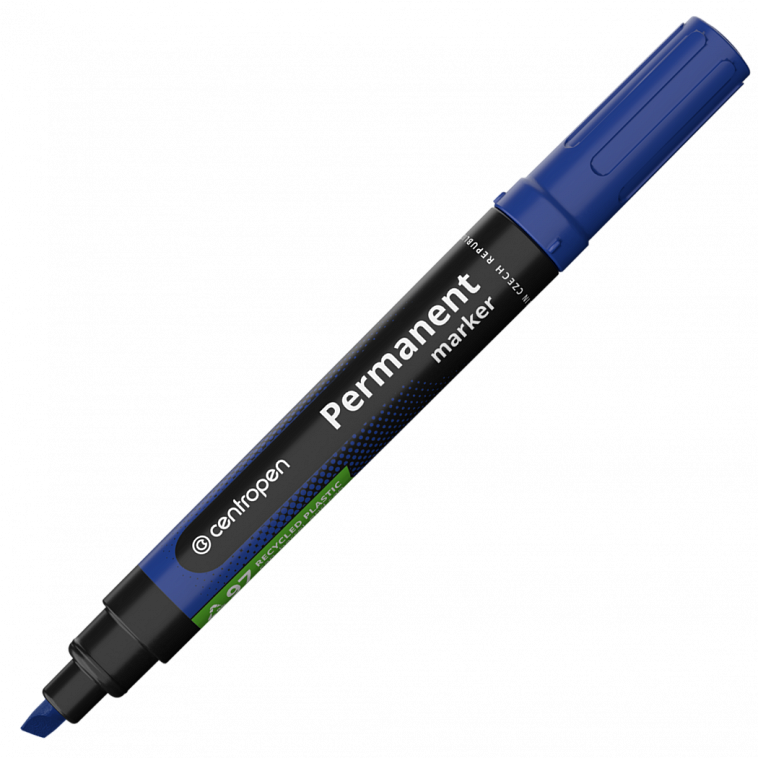 ▲Маркер Centropen 1-4,6 мм клиновидный наконечник синий  606x758