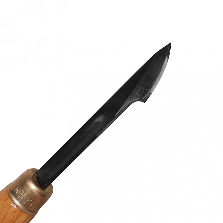 Нож для резьбы по дереву №21 правый с круглой ручкой 