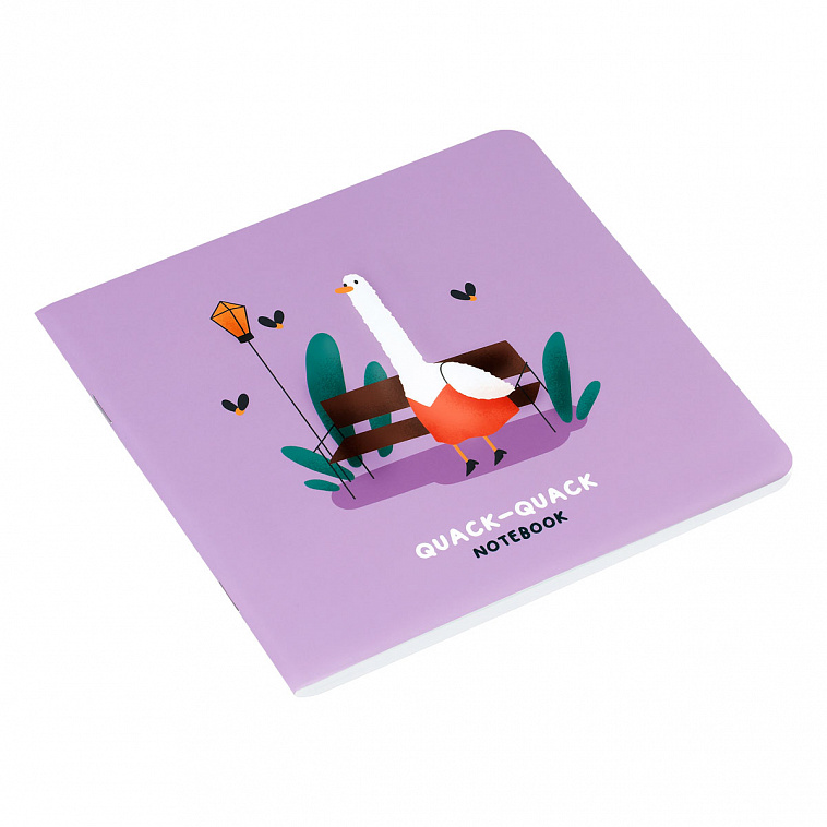 Записная книжка MESHU "Quack-Quack" 170*170 мм 40 л, soft-touch ламинация, без линовки 606x758