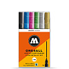 Набор маркеров Molotow "ONE4ALL 127HS Metallik-Set" 2 мм, 6 шт  1