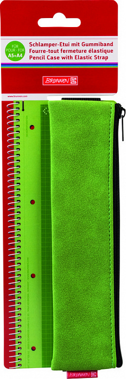 Пенал для ручек и карандашей на резинке Brunnen Colour Code зеленый