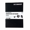 Скетчбук для маркеров Sketchmarker "MARKER LINE" 17,6х25 см 16 л 160 г мягкая обложка, черный