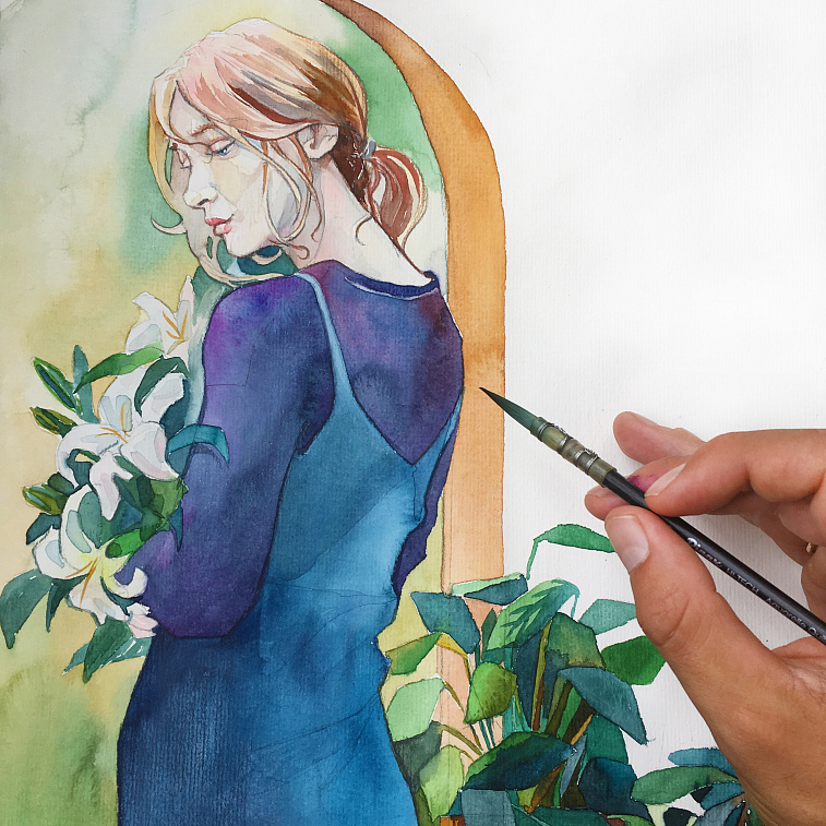 Бумага для акварели Малевичъ "Waterfall" 21х29,7 см 300 г 606x758