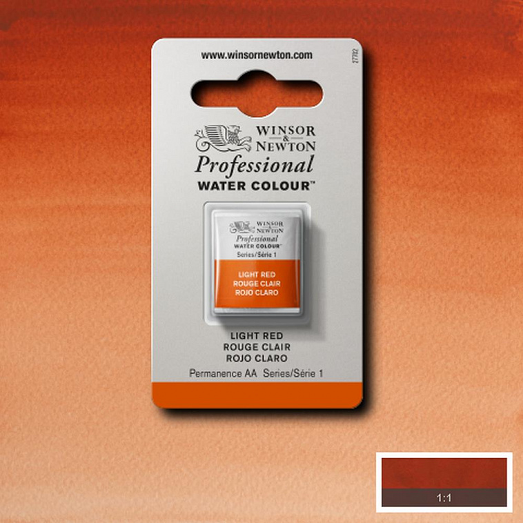 Акварель Winsor&Newton "Professional" в кювете Красный светлый  606x758