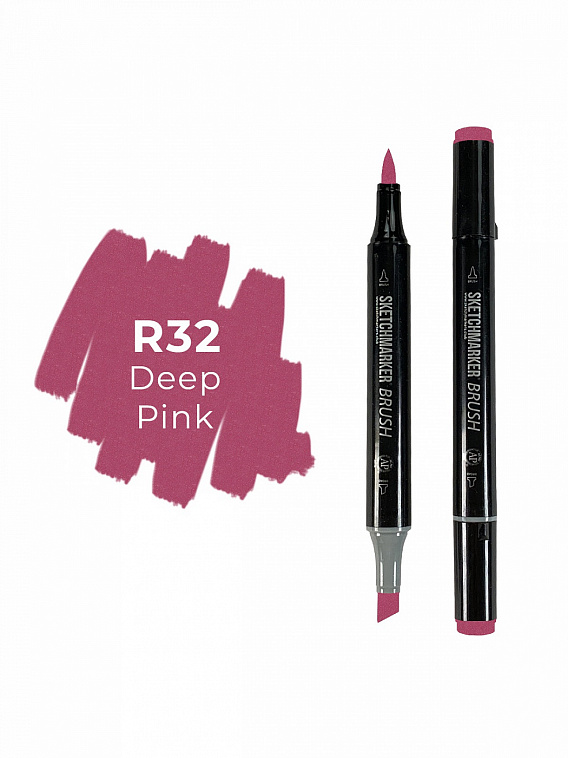 Маркер двухсторонний на спиртовой основе Sketchmarker Brush Цвет Глубокий розовый 606x758