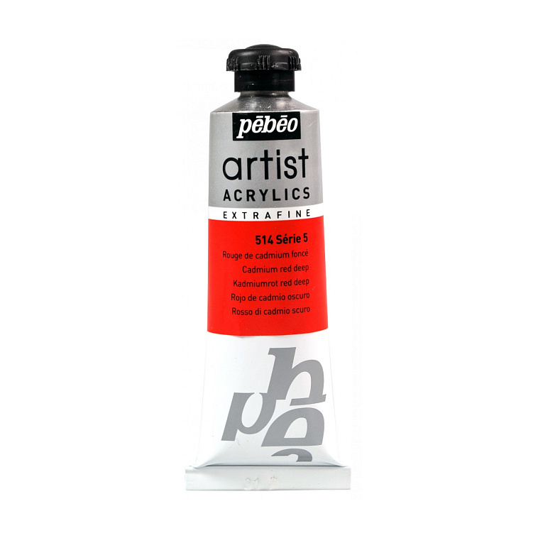 Акрил Pebeo "Artist" 37 мл Кадмий красный темный 606x758