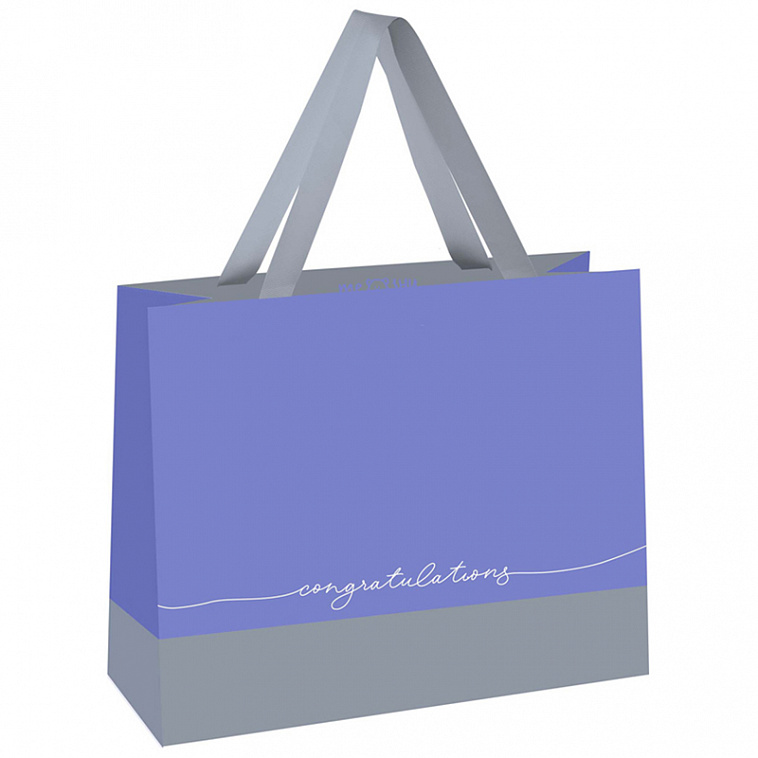 Пакет подарочный MESHU "Duotone. Gray-lavender" 23*18*10 см 606x758
