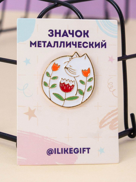 Значок "Cat with flowers"