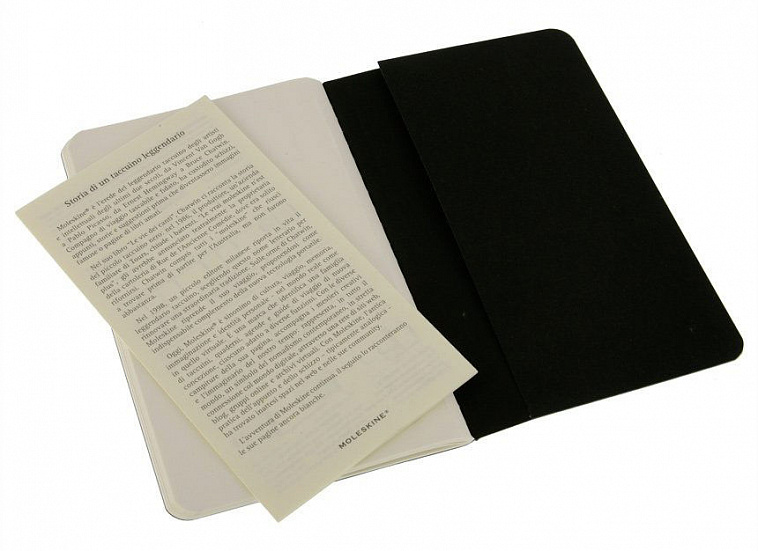 Записная книжка нелинованная Moleskine "Cahier Journal" Pocket 90х140 мм 64 стр черный (3шт)