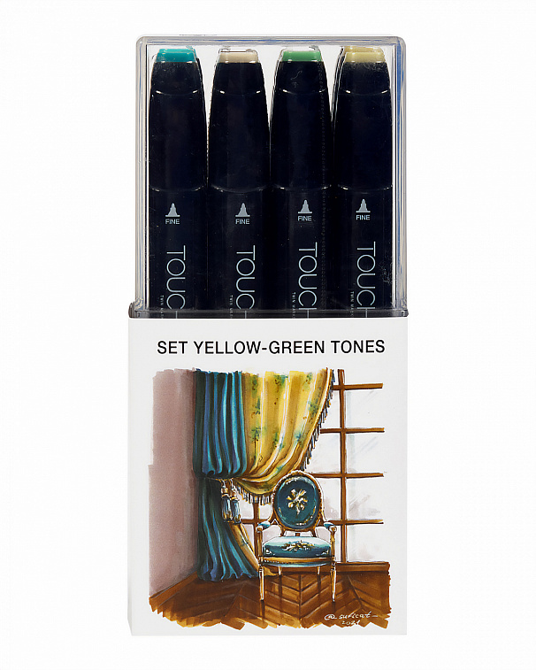 Набор маркеров Touch Twin 12 цв, Желто-зеленые тона