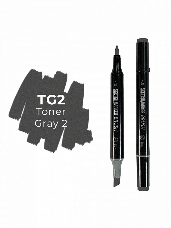 Маркер двухсторонний на спиртовой основе Sketchmarker Brush Цвет Тонированный серый 2 606x758