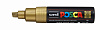 Маркер UNI "POSCA" PC-8K, до 8,0 мм, наконечник скошенный, цвет золотой