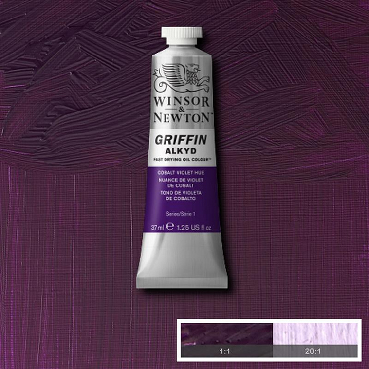 ♦Алкидная краска Winsor & Newton "Griffin" 37 мл Фиолетовый кобальт 606x758
