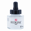 Акварель жидкая Talens "Ecoline" 30 мл Белый, флакон с капельницей