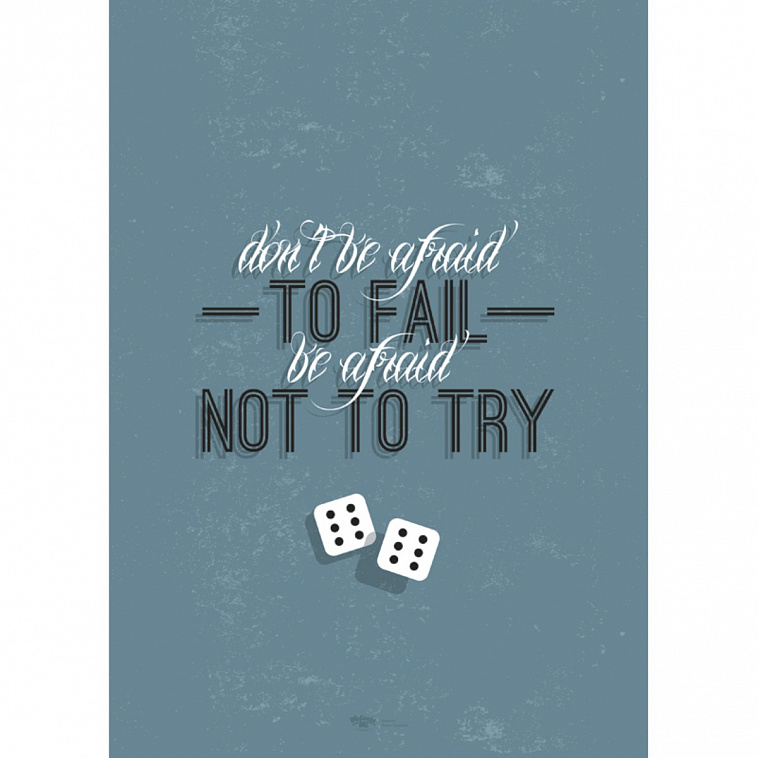 Постер Принт «Don't be afraid to fail» Motivate Me A3