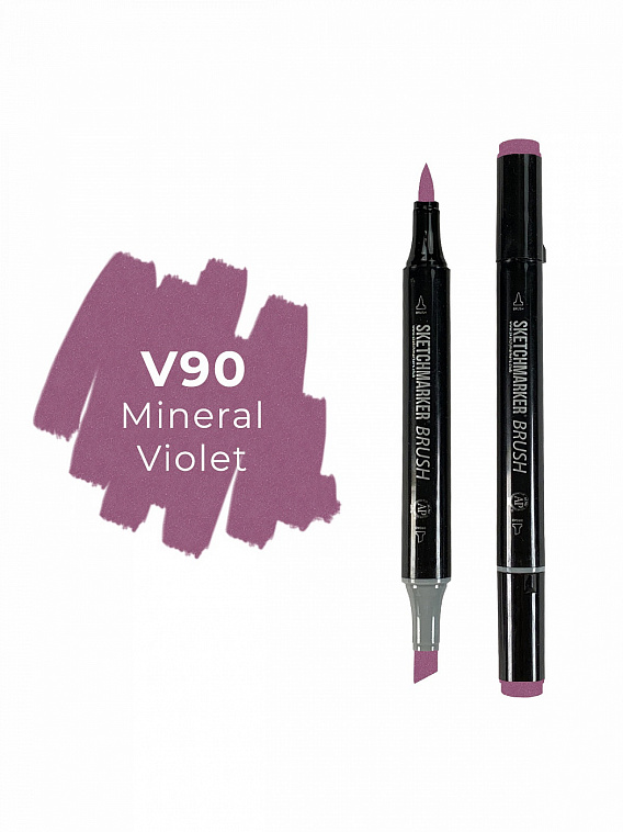 Маркер двухсторонний на спиртовой основе Sketchmarker Brush Цвет Фиолетовый минерал 606x758
