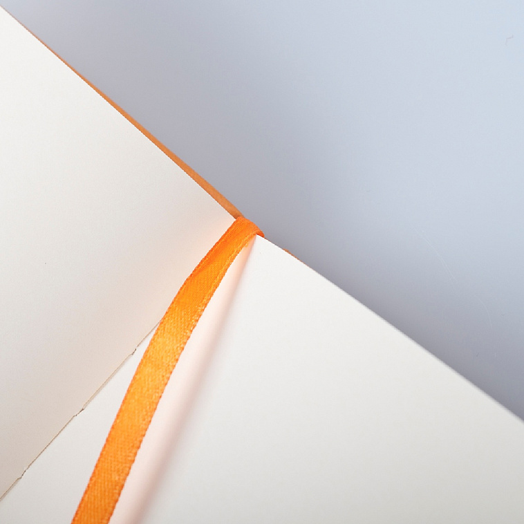 Блокнот Rhodia "Webnotebook" 9х14 см 96 л 90 г, оранжевый, листы: кремовые, нелинованные