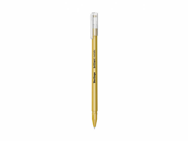 Ручка гелевая Berlingo "Brilliant Metallic" 0,8 мм, золото металлик