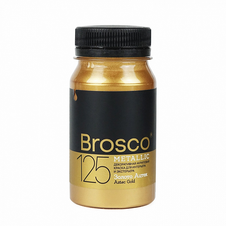 Краска декоративная Brosco 100 мл Золото Ацтек 606x758