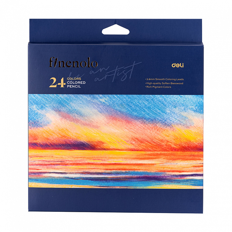 Набор карандашей цветных Finenolo 24 цвета в картонной упаковке