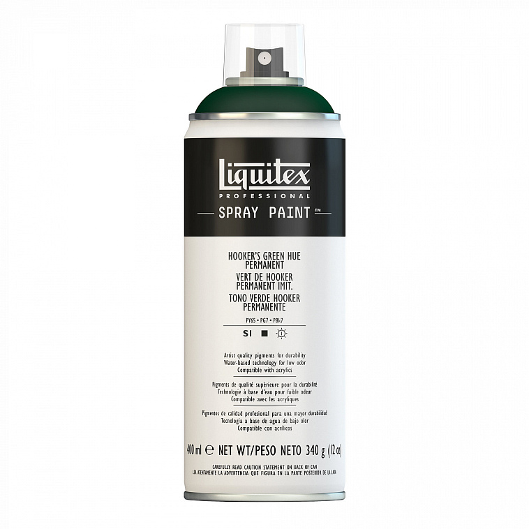 Акрил в аэрозоле Liquitex "Spray" 400 мл Хукер зеленый перманетный 606x758