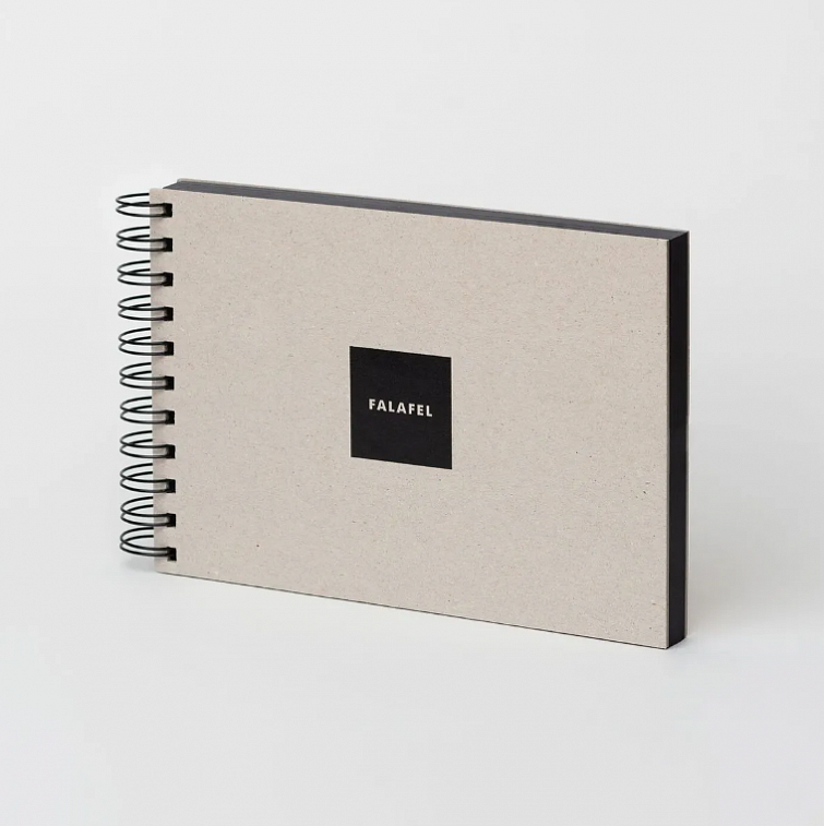 Скетчбук FALAFEL BOOKS А5 S5 Grey Black paper, 62л, 160г 606x758