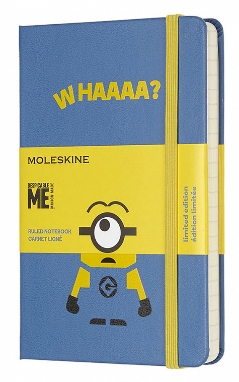 Записная книжка в линейку Moleskine "MINIONS" Pocket 90x140 мм 192 стр голубой
