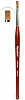 Кисть для дизайна ногтей колонок №8 плоская Roubloff "GK23R" фигурная короткая ручка, бордо