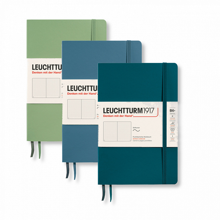 Записная книжка в точку Leuchtturm Paperback В6+ 123 стр., мягкая обложка 